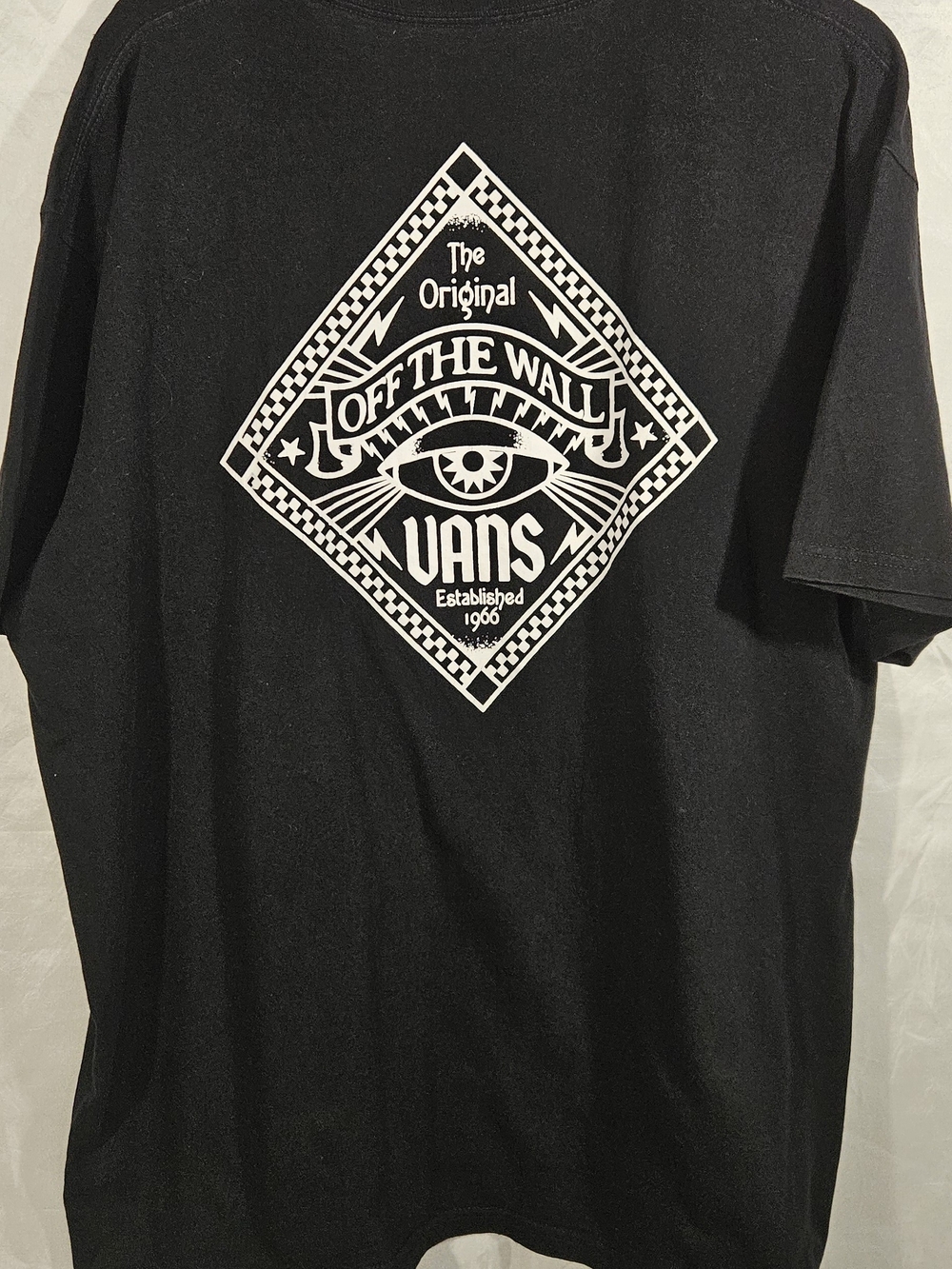 Vans Men's Black 'Off The Wall' Logo T-Shirt #256 - Picture 4 of 5